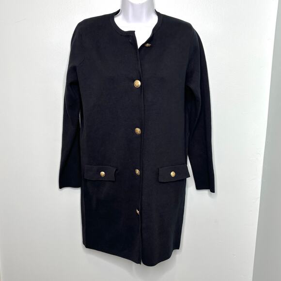 J Crew Giselle Long Sweater Blazer, Dress Black XXS - Picture 8 of 9